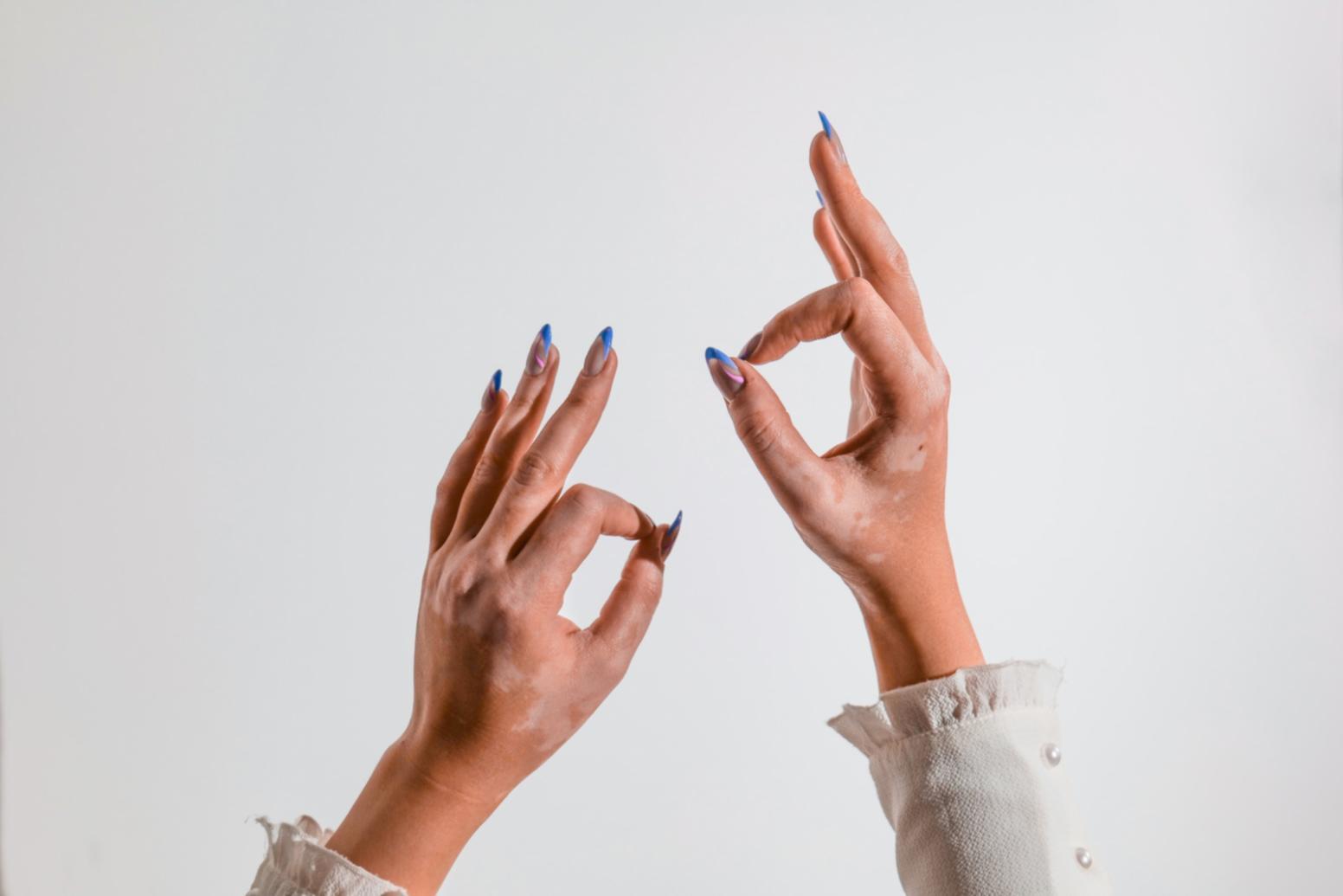 Professional nail polishing workspace